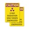 Signmission Radiation & Laser Sign, 10 in H x 7 in W, Vinyl Decal, Rectangle OS-2PACK-CR-D-710-V-10285 - alternate 1